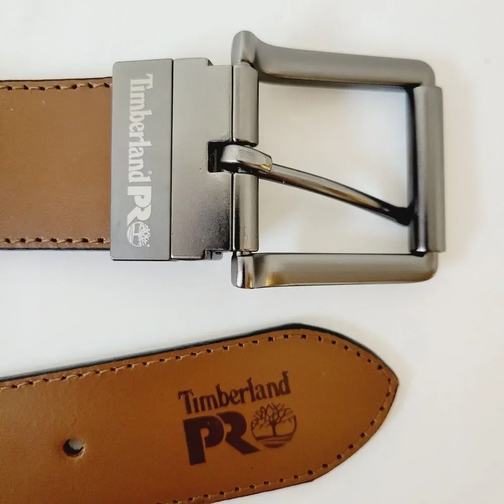 Timberland Genuine Leather Black Classic Casual Size 42/44 Mens Belt